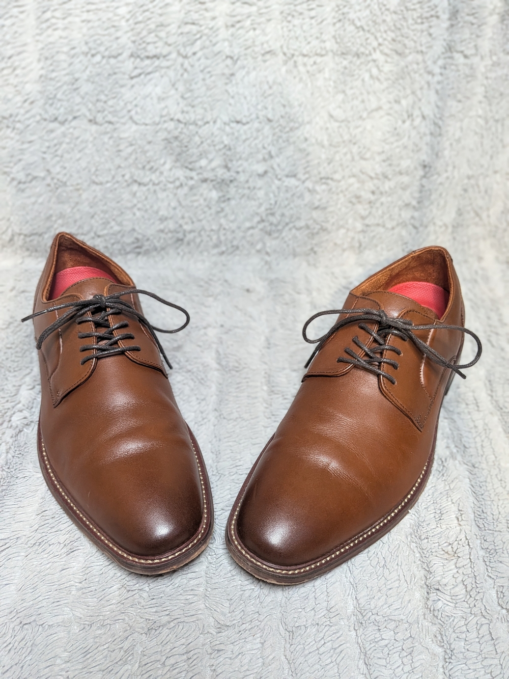 Stacy Adams Men's Chestnut Brown Leather Derby Shoes